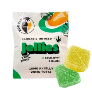 Hoot Hooot Jellies Sachet ??? Sour Apple (20mg) (CBD Plus = THC)