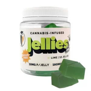 Hoot Hooot Jellies – Sugar Free Lime (180mg) (CBD Plus = THC)