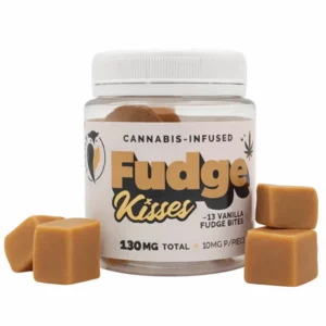 Fudge Kisses Vanilla | 130mg CBD Plus = THC (13 Pieces X 10mg)