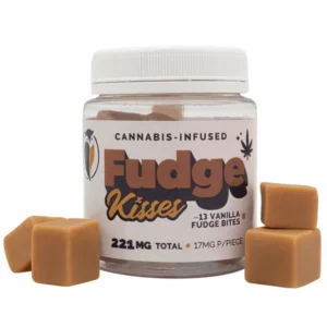 Fudge Kisses Vanilla | 221mg CBD Plus = THC (13 Pieces X 17mg)