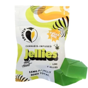 Hoot Hooot 30mg Cannabis Jellies Sachet | CBD Plus (=THC) Lime Edibles